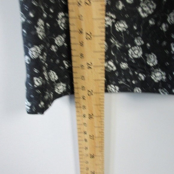 Rag & Bone Avery Button Down Short Sleeve Shirt Mens L Black Floral 212 - Picture 8 of 10